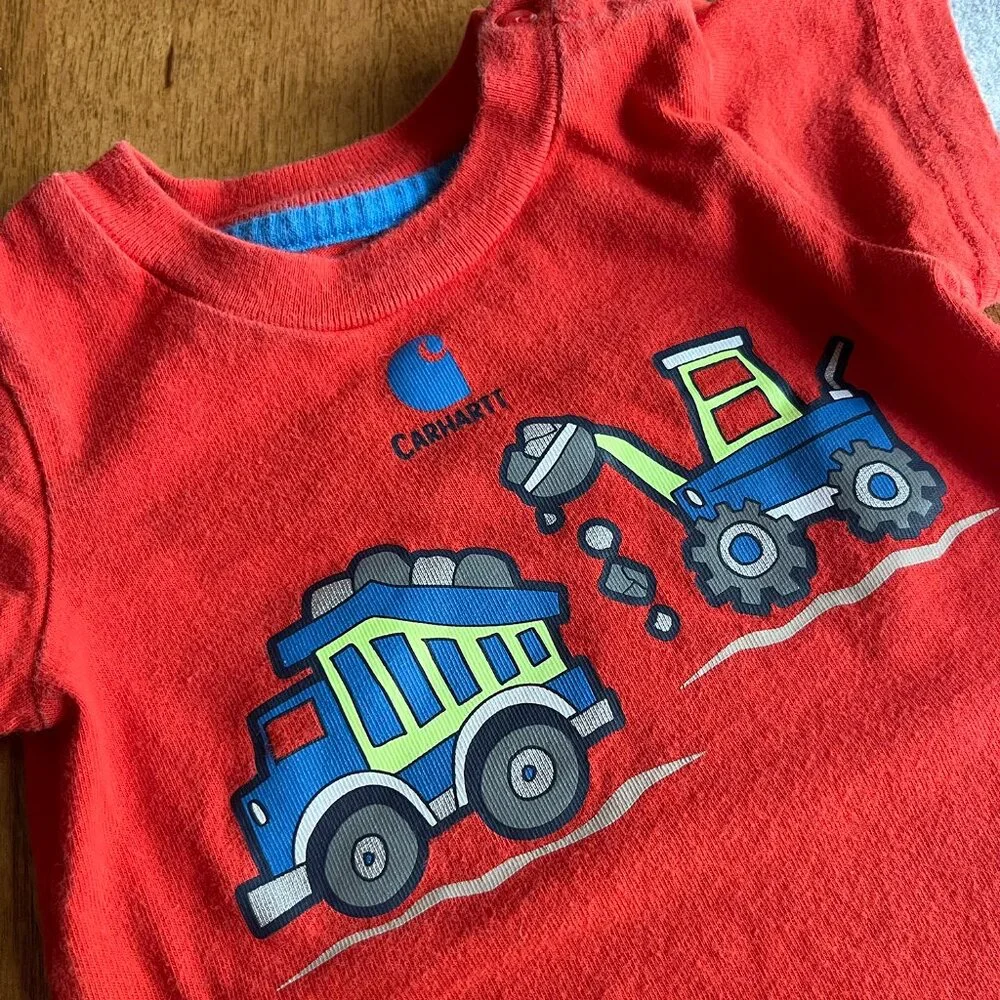 Carhartt construction trucks onesie 6m